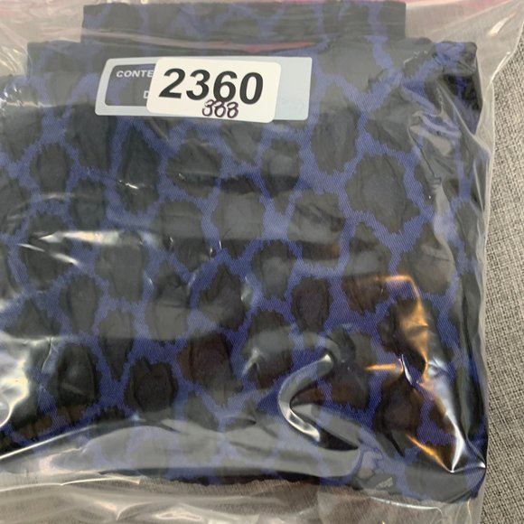 H&M Mid Rise Pants Animal Print Blue Black Zipper Closure size 6 - Picture 15 of 15